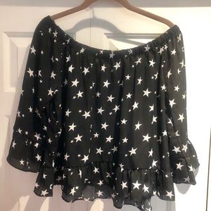 Black Star nastygal top. off the shoulder